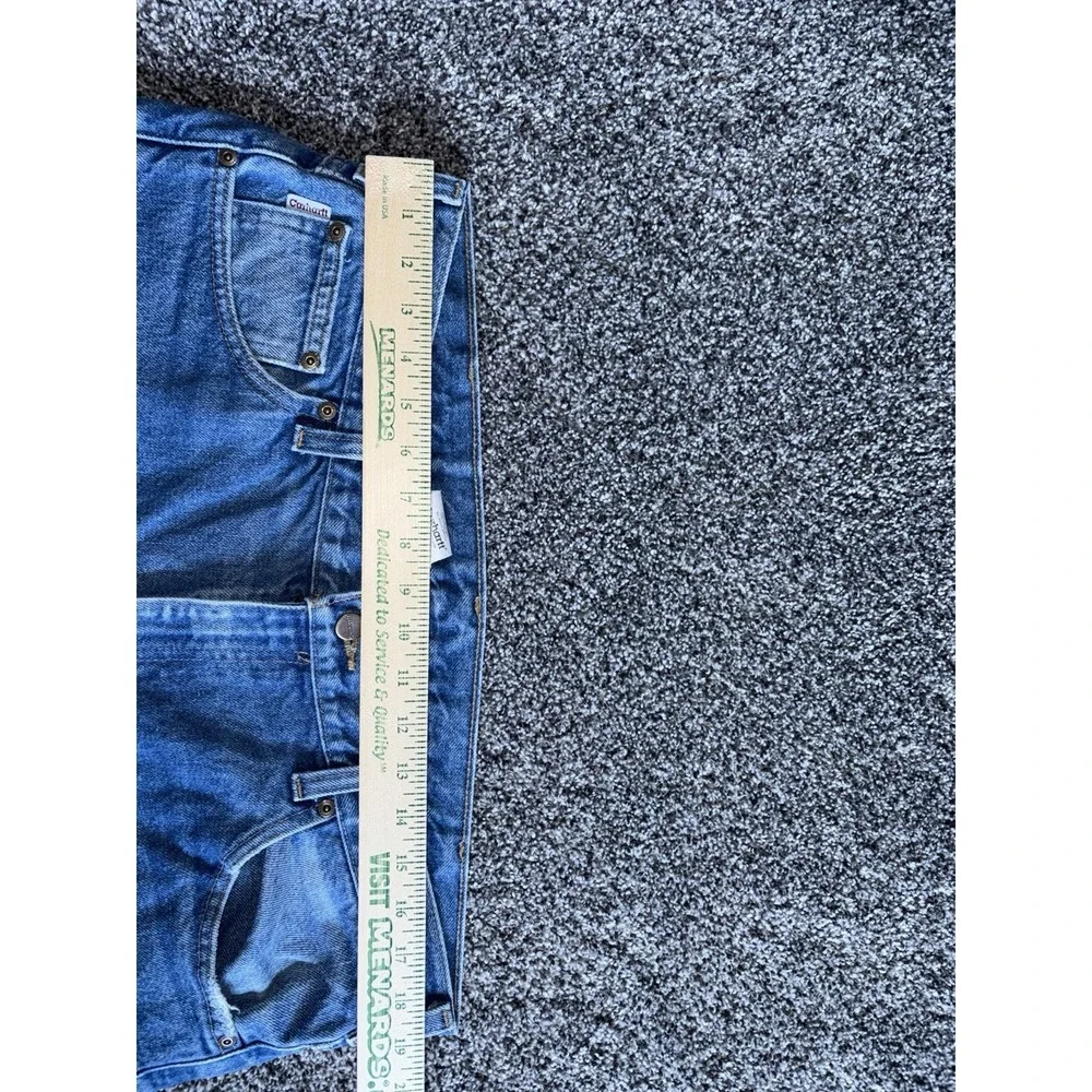 Carhartt B18 PRW Straight Fit Jeans Mens 38x32 Blue Denim Pants Mexico Made Work